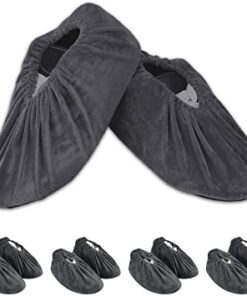 Reusable shoe covers black