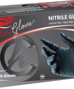 Gloves Black Nitrile Powder Free 100s Large