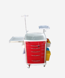5 Drawer Emergency Trolley – Red