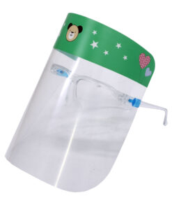 Alternative view of glasses face shield