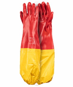 Red PVC Shoulder Length Glove