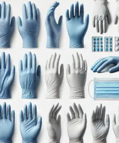Unigloves Examination Gloves Size M 7-8 "SELECT PLUS", Latex Non-Sterile, Powder-Free, Pack of 100