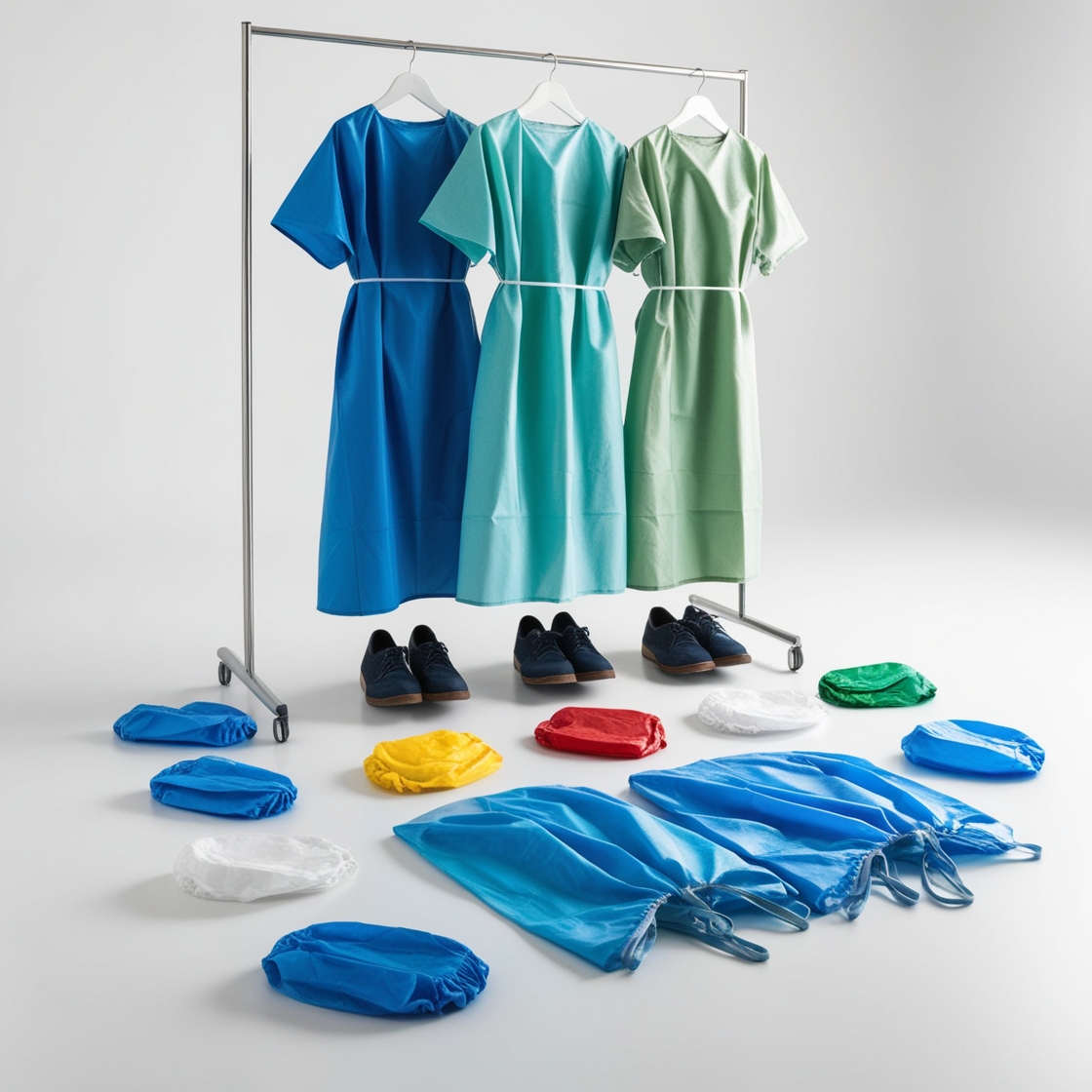 Disposable mop caps green