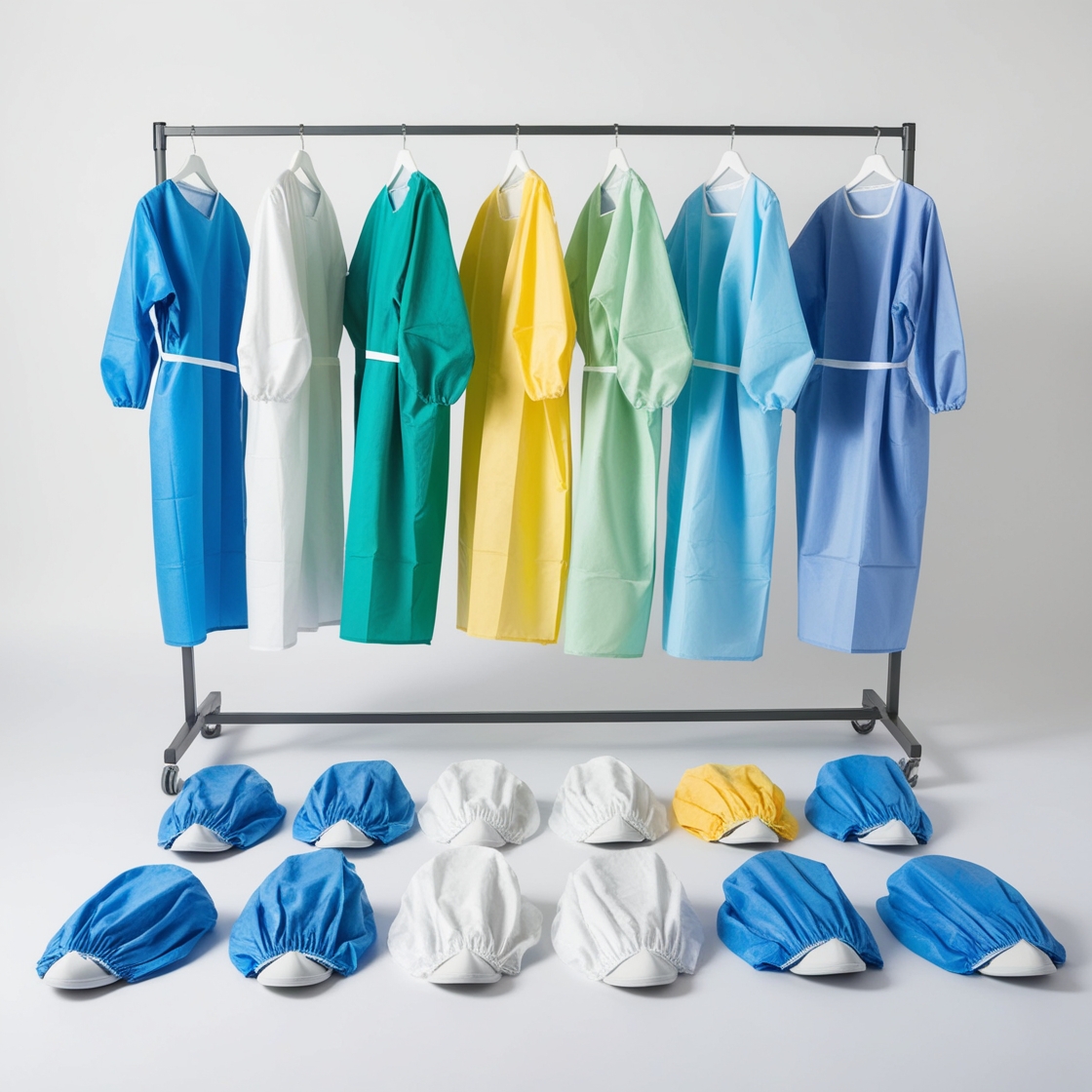 Disposable mop caps green 50 gsm