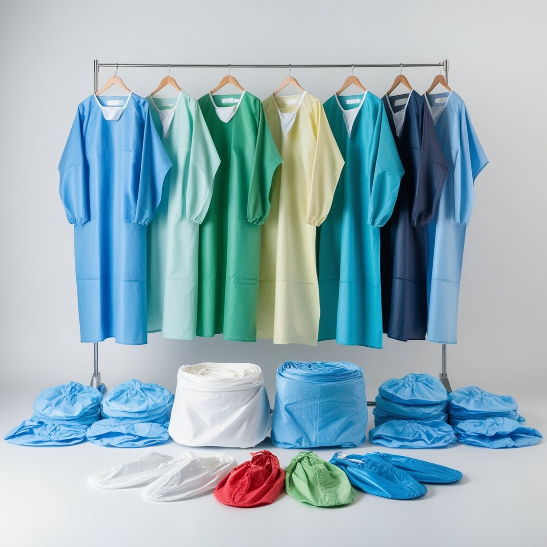 Reusable theatre Gowns green small