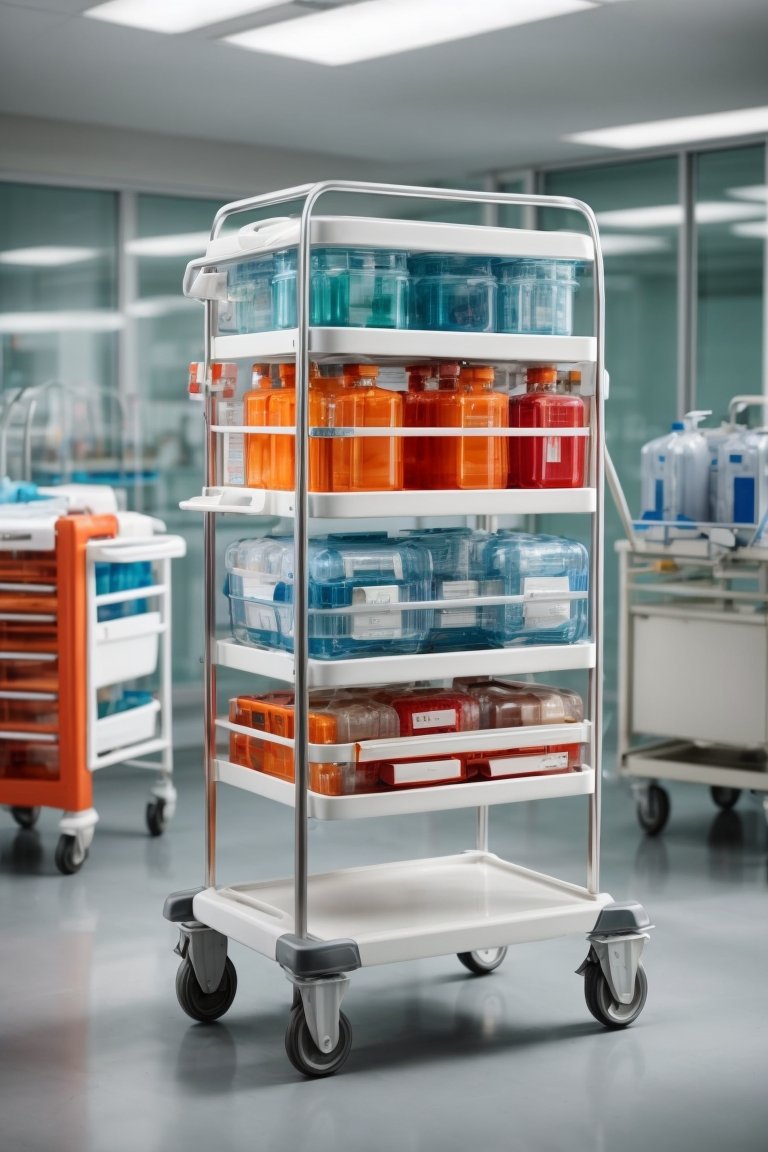 5 drawer Emergency trolley