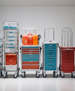 Emergency Linen trolley 2 drawers and cupboard fs-1