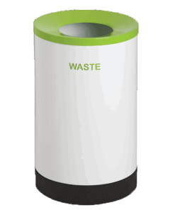 Single Round Recycle Bin With Laser Cut Wording