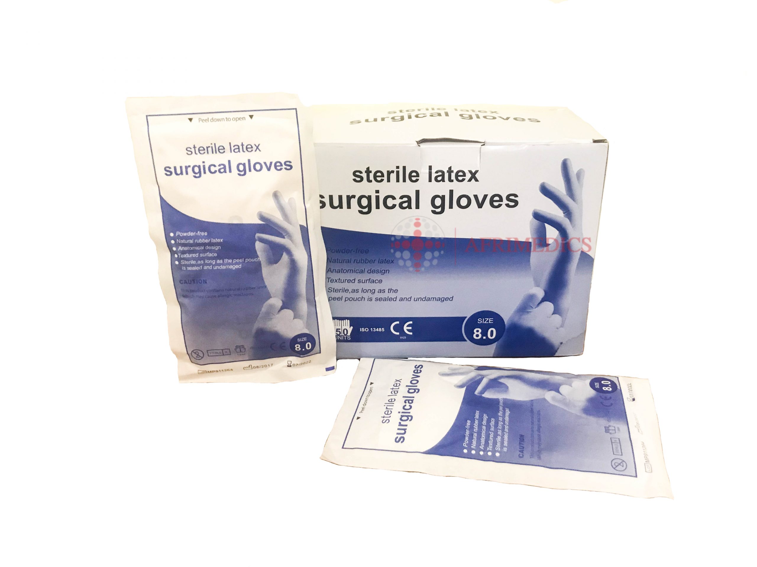 Sterile latex surgical gloves / 50 pairs/ size 6.5,7, 7.5, 8 - Image 2