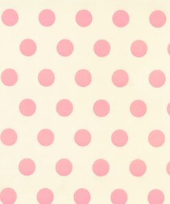 Cream with Pink Dot Giftwrap (50m x 50cm Roll)