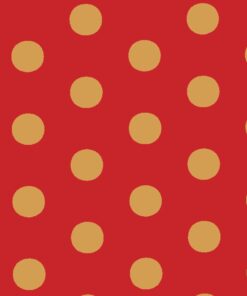 Red & Gold Dot (50m x 50cm Roll)