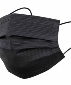 face mask black (3 ply – box of 50)