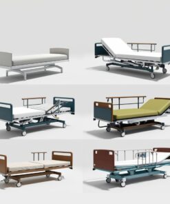 Examination bed with stirrups