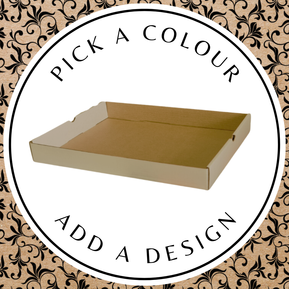 Design Hamper Tray (Shirt) – Brown Kraft 340 x 250 x 40mm