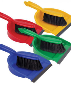 Dust Pan & Brush Set Assorted Colours