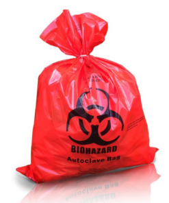 MEDICAL WASTE BAGS 30mic red bag )