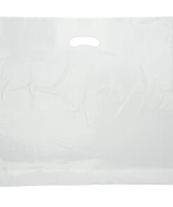 Frosted (Clear with white tint) Plastic Carrier Bags (500+40x550mm)(500 Units)