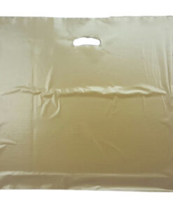 Gold Plastic Carrier Bags (500+40x550mm)(500 Units)