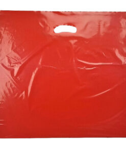 Red Plastic Carrier Bags (500+40x550mm)(1000 Units)