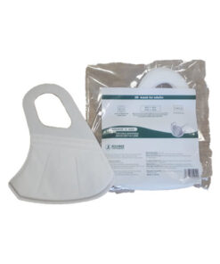 Face Mask - Single-Use - Red With White Trim (Pack of 50)