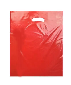 Red Plastic Carrier Bags (460+40x380mm)(1000 Units)