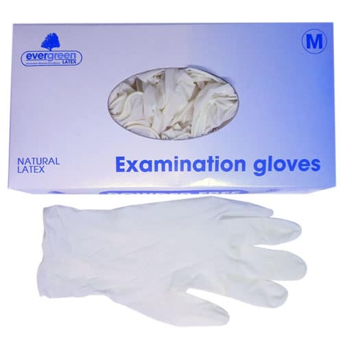 100 x Medium Latex Disposable Gloves - Image 5