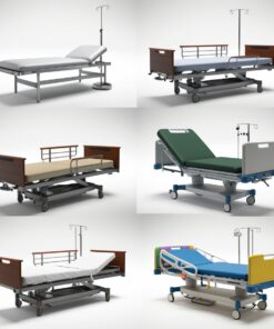 Examination bed for hospitals