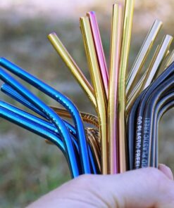 metallic paper straws