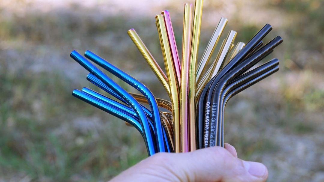 metallic paper straws