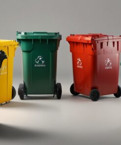 120l yellow wheelie bin