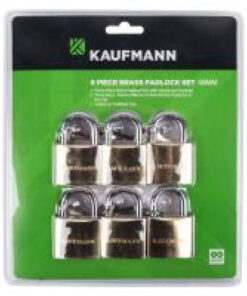 Kaufmann Brass Lock Set 6 Pc 30Mm