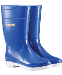 Wayne Gumboot Ladies Half L Wht/Blue F1671 Size 8