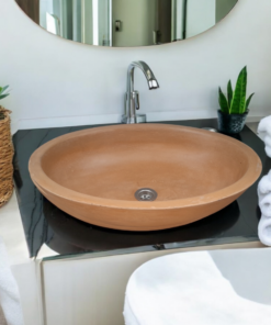 Angels Rock Pool Burnt Orange Bespoke Bathroom Sink 545X400X165Mm