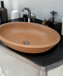 Alternative view of Angels Rock Pool Burnt Orange Bespoke Bathroom Sink 545X400X165Mm