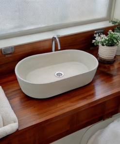 Gaia'S Ark Ivory Concrete Sink 53 X 30 X 11.5Cm