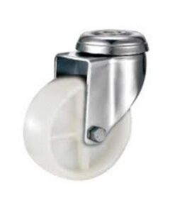 Castor Wheels - Nylon - Bolt Hole - Swivel - White - 650mm - TOOC467