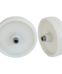 Castor Replacement Wheel with Bush - Nylon - White - 75mm ? - Pack of 2 - N75 - MOQ 200