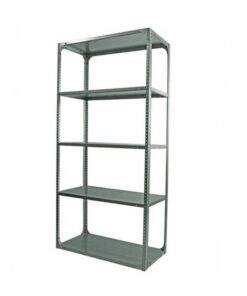 Bolted Shelving Steel Bay 5 Shelves - Uni-Angle - Five Shelf Kit - Galvanised - 274.3 x 91.4 x 30.5 cm