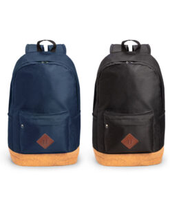 3 Compartment Eco Friendly Cotton & Cork Backpack – Navy or Black