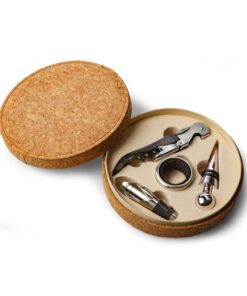 4 Piece Wine Gift Set in Cork Container