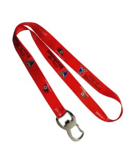 Bottle Opener holder full col dye sub Lanyard – Min Order 100 u