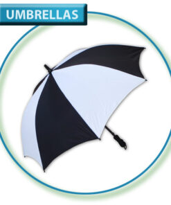 Junior Black & White Golf Umbrella