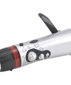 Dynamo Torch And Radio – With emergency light – Silver