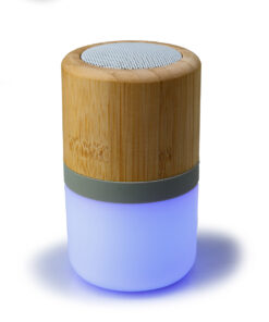 Bamboo Bluetooth 3W Speaker With Integrated Mood Light & 300mah Battery