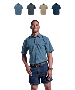 Barron Delta Bush Shirt Short Sleeved with UV Protection Avail Various Colours