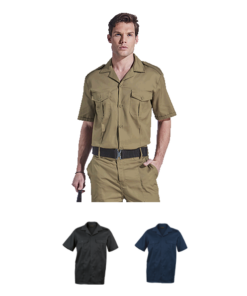 Contract Combat Shirt With Pleats & Flap With Button & Front Pintucks