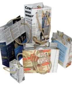 Recycled Newspaper Gift Bags “Medium” – Size: 370*265*130mm – M
