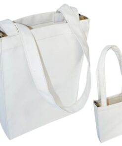 Natural Cotton Canvas Tote Bag – Size: 250mm x 350mm x 100mm – M
