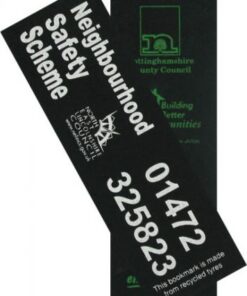 Recycled Tyre Book Marks – Printed 1 Colour – Min Order: 250 uni
