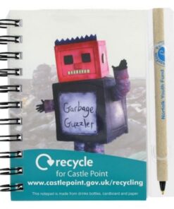 Recycled Drink Bottle & Paper A5 Notepad & Pen Holder – Full Col